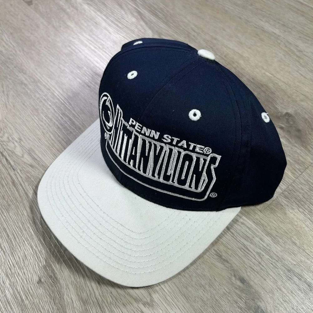VTG Penn State Nittany Lions Snapback Hat College Signatures Blue Cap - Picture 8 of 8